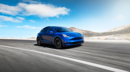 Tesla Model Y driving