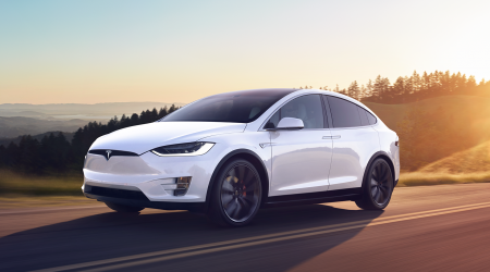 Tesla Model X driving